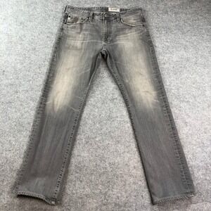 AG Adriano Goldschmied Mens The Graduate Jeans 34 Gray Wash Tailored Leg Stretch